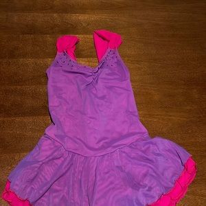 Hot Pink and Purple Skating Dress